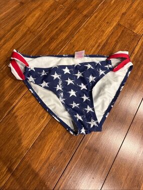 Xhilaration Navy & Red Star Print Bikini Bottoms